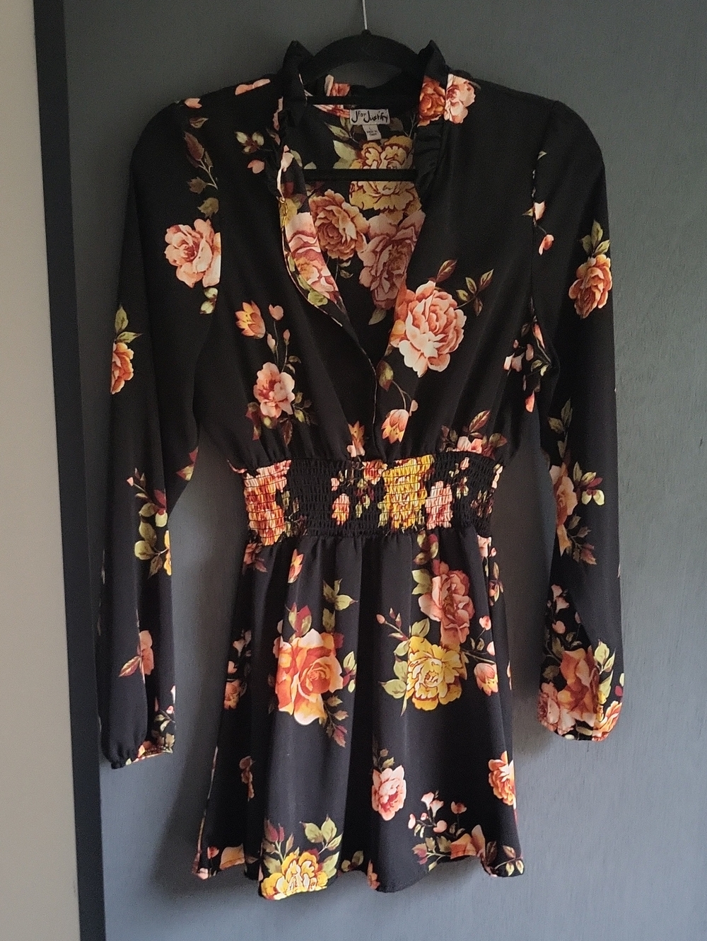 Black floral dress